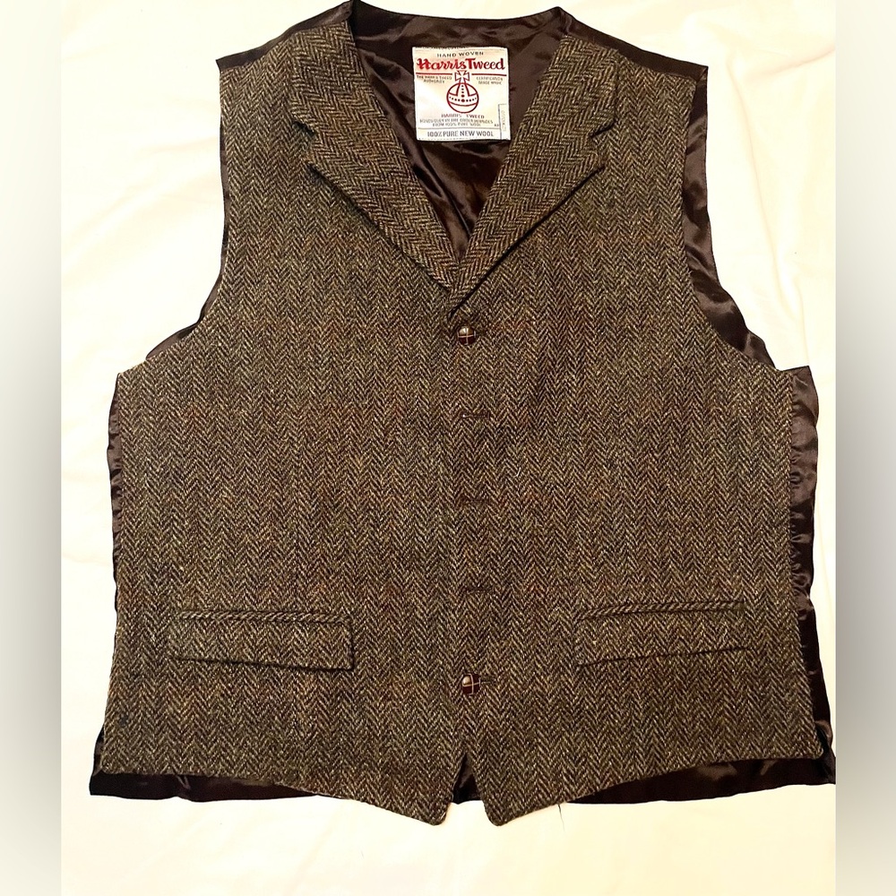 Harris Tweed Men's Brown Vest